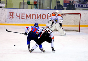 17 февраля 2015 года. Волжск. Регулярный чемпионат ВХЛ. Ариада - Ермак - 1:2